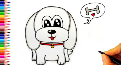Çok Kolay Sevimli Köpek Çizimi – How To Draw a Cute Dog Very Easy – Kolay Köpek Çizimi