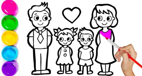 Menggambar, Melukis dan Mewarnai Keluarga untuk Anak & Balita | Dasar Bagaimana Menggambar Tip #2