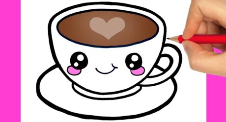 HOW TO DRAW A CUTE CUP OF COFFEE EASY STEP BY STEP – KAWAII DRAWINGS