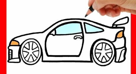 HOW TO DRAW A CAR EASY STEP BY STEP – DRAWING AND COLORING A CAR