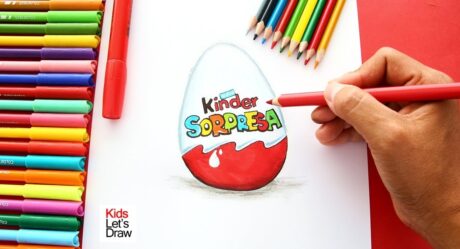 Cómo dibujar un HUEVO SORPRESA KINDER | How to draw a Chocolate Kinder Surprise Egg