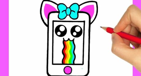 HOW TO DRAW A CELL PHONE EASY – HOW TO DRAW A CUTE SMARTPHONE EASY – DRAW CUTE THINGS