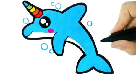 HOW TO DRAW DOLPHIN EASY STEP BY STEP – como desenhar um golfinho