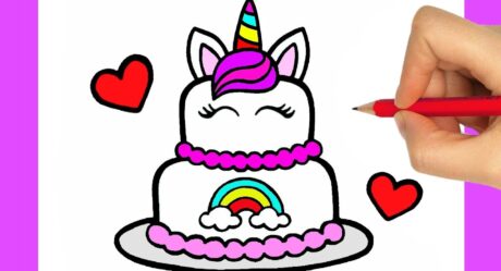 How to Draw a Cute Unicorn Cake – How to Draw a Simple Cute Cake – HOW TO DRAW A BIRTHDAY CAKE EASY