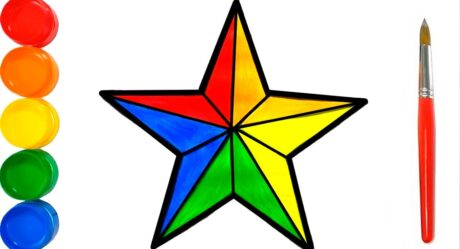 Como Dibujar y Pintar una Estrella de Colores – Dibujos Para Niños Paso a Paso | FunKeep