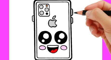 HOW TO DRAW A IPHONE – DRAWING A CELULAR EASY STEP BY STEP – KAWAII DRAWINGS