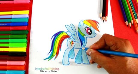 How to draw Rainbow Dash (My Little Pony) | Cómo dibujar a Rainbow Dash (Mi Pequeño Pony)