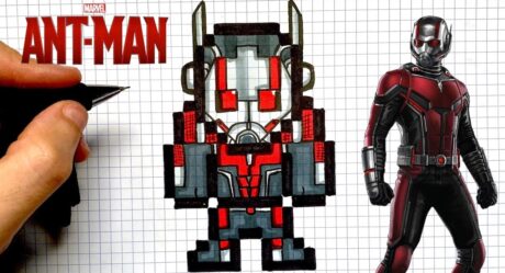 TUTO DESSIN ANT MAN PIXEL ART AVENGERS