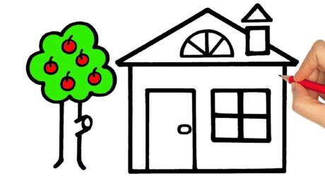 HOW TO DRAW A HOUSE EASY – HOW TO DRAW A TREE EASY STEP BY STEP