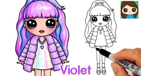 How to Draw a Rainbow High Fashion Doll Violet