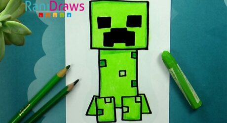 Cómo dibujar un CREEPER (Minecraft) – Paso a paso