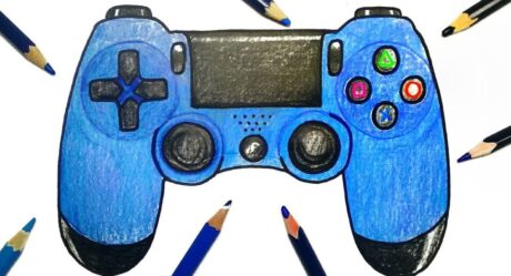 drawing playstation 4 controller
