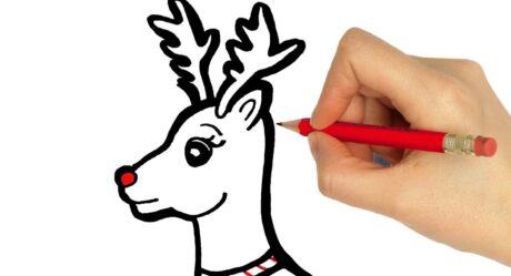 HOW TO DRAW CHRISTMAS REINDEER