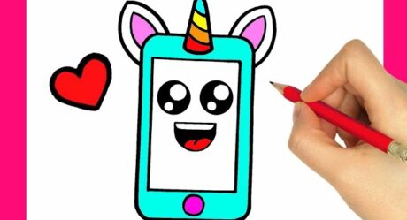HOW TO DRAW A CELL PHONE EASY – DRAWING AND COLORING A CELL PHONE